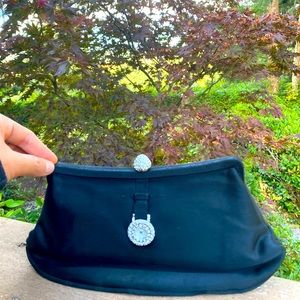 Vintage Satin Clutch with working wind up clock